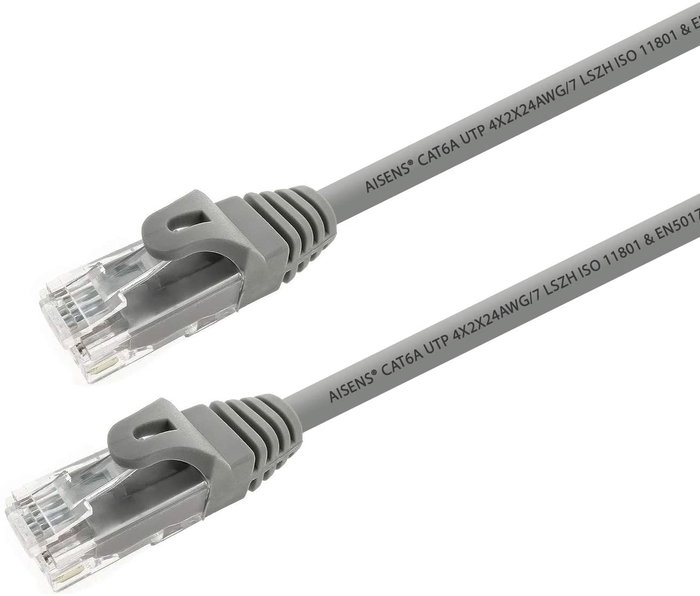 Aisens Cable de Red RJ45 Cat6a U/UTP AWG24 0,25 m Gris